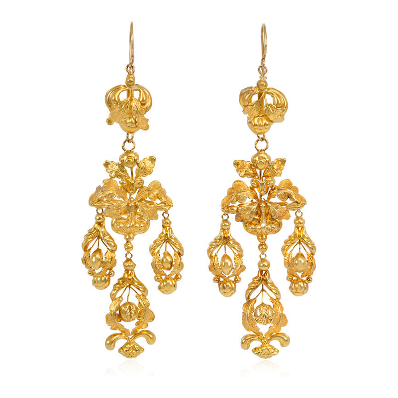 Georgian girandole earrings, France