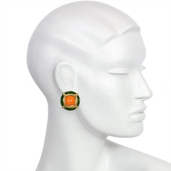 Aldo Cipullo for Cartier nephrite jade and coral earrings