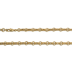 Gold stylized gatelink chain