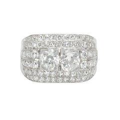 Stepped Art Deco diamond ring
