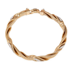 Retro gold and diamond gaspipe bracelet, Tiffany