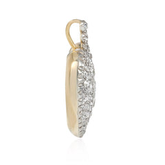 Antique pavé diamond heart pendant