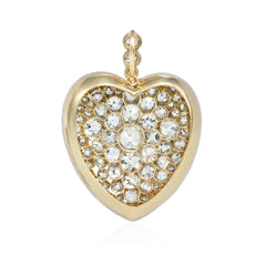 Antique pavé diamond heart pendant