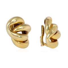 Tiffany gold curblink earrings