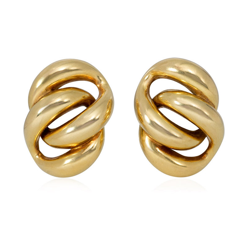 Tiffany gold curblink earrings