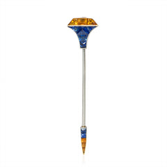 Cartier Art Deco sapphire and citrine nail jabot