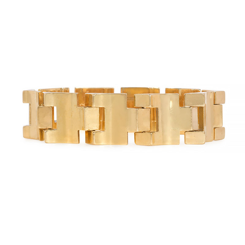 French export Retro gold tank bracelet