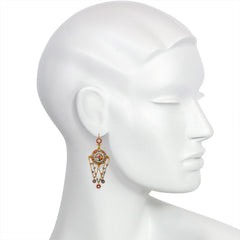 Antique micromosaic and gold earrings. Vatican
