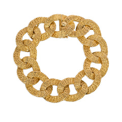 Cartier woven gold curblink bracelet, Paris