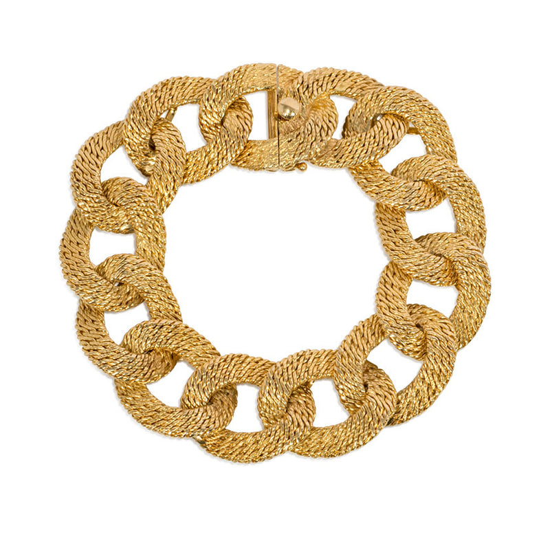 Cartier woven gold curblink bracelet, Paris