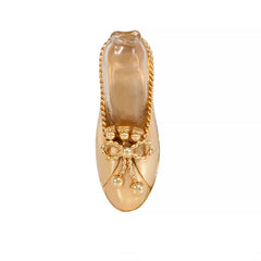 Retro gold shoe posy brooch, Flato