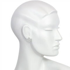 Estate square-shaped diamond earrings