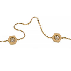 Cartier, Paris hexagonal gold and diamond chain