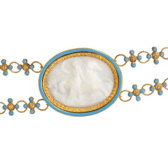 Antique neoclassical shell cameo necklace