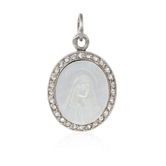 Antique Cartier carved Madonna pendant, France.