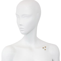 Set of Retro gold and diamond insect brooches. France