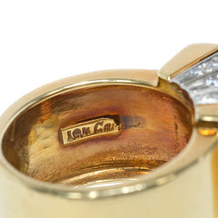 Cartier gold and diamond segment ring