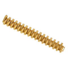 Mid-century gold zipper bracelet, Italy