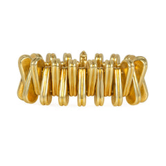 Mid-century gold zipper bracelet, Italy