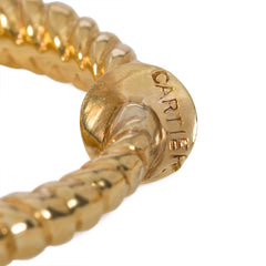 Cartier gold reeded hoop earrings