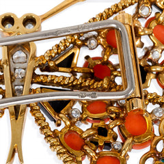 Gold and multigemstone butterfly brooch, Georges Lenfant