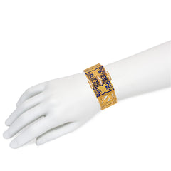 Victorian gold and enamel "Souvenir" bracelet