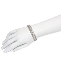 Art Deco diamond plaque bracelet, French import