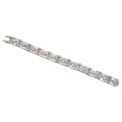 Art Deco diamond plaque bracelet, French import