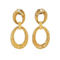 Boucheron gold and diamond doorknocker earrings
