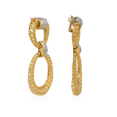 Boucheron gold and diamond doorknocker earrings