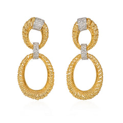 Boucheron gold and diamond doorknocker earrings