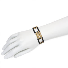 Ghiso Art Deco gold and onyx bracelet