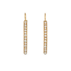 Victorian pearl and diamond hoop earrings