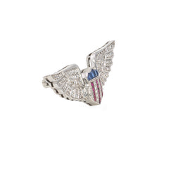 Cartier 1940s multi-gem patriotic brooch