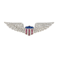 Cartier 1940s multi-gem patriotic brooch
