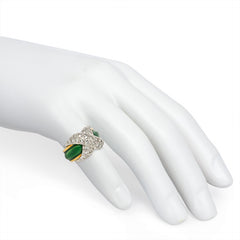 Pair of Schlumberger gold, enamel, and diamond pinkie rings