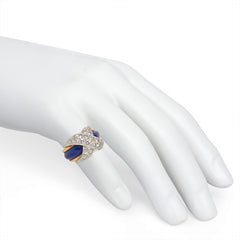 Pair of Schlumberger gold, enamel, and diamond pinkie rings