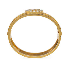 Antique gold and diamond "Good Luck" bracelet with pearl horseshoe