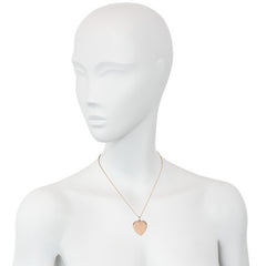 Oversized antique gold heart locket