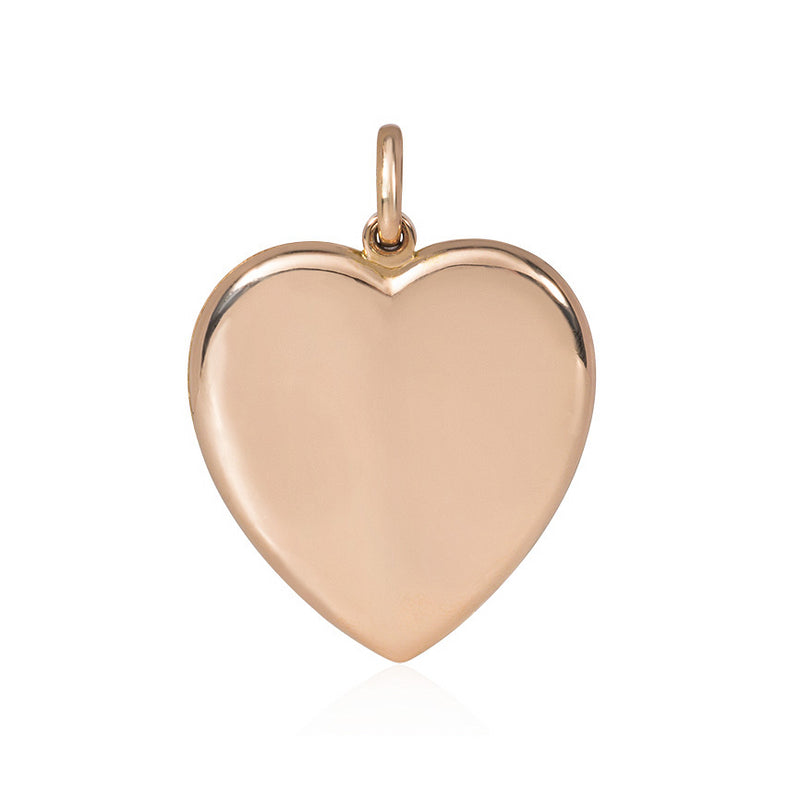 Oversized antique gold heart locket
