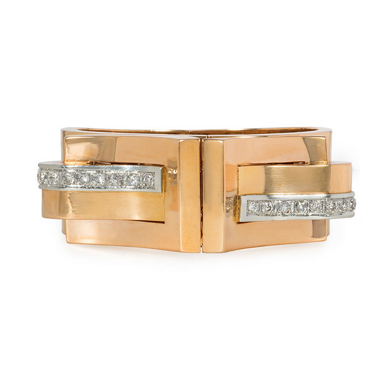 Convertible Retro French cuff bracelet with clips