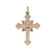 Antique diamond cross pendant