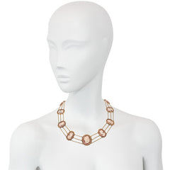 Antique carved agate and gold neoclassical demi-parure