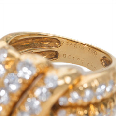 Van Cleef & Arpels estate gold and diamond knot ring