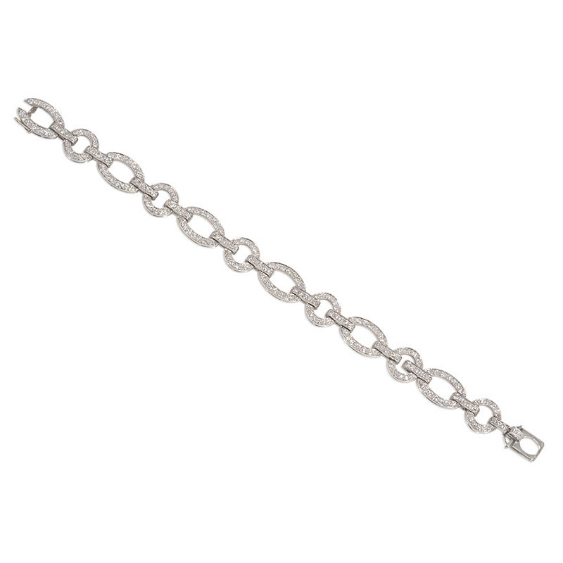 Art Deco Cartier diamond open link bracelet