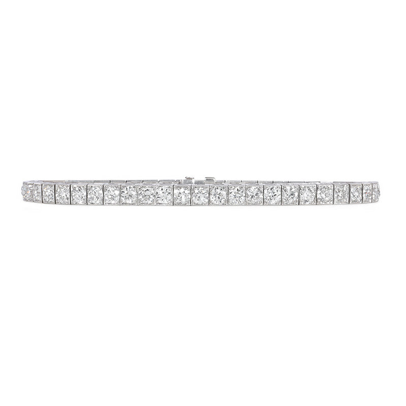 Art Deco diamond line bracelet