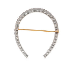 Antique diamond horseshoe brooch