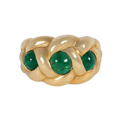 Van Cleef & Arpels estate gold and emerald ring
