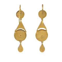 Antique gold micromosaic earrings with doves, Vatican