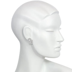 Retro diamond scroll earrings